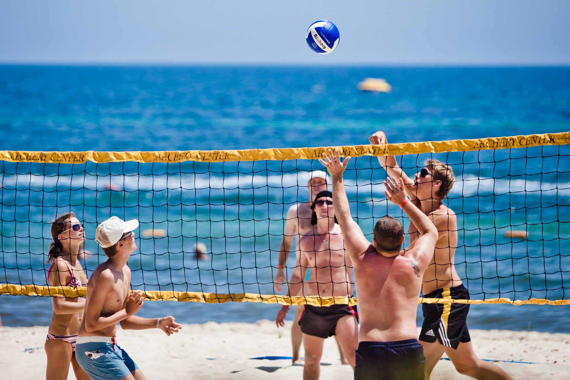 Beach volleyball on the sand, Tunisia beach holiday - Just Sunshine Holidays