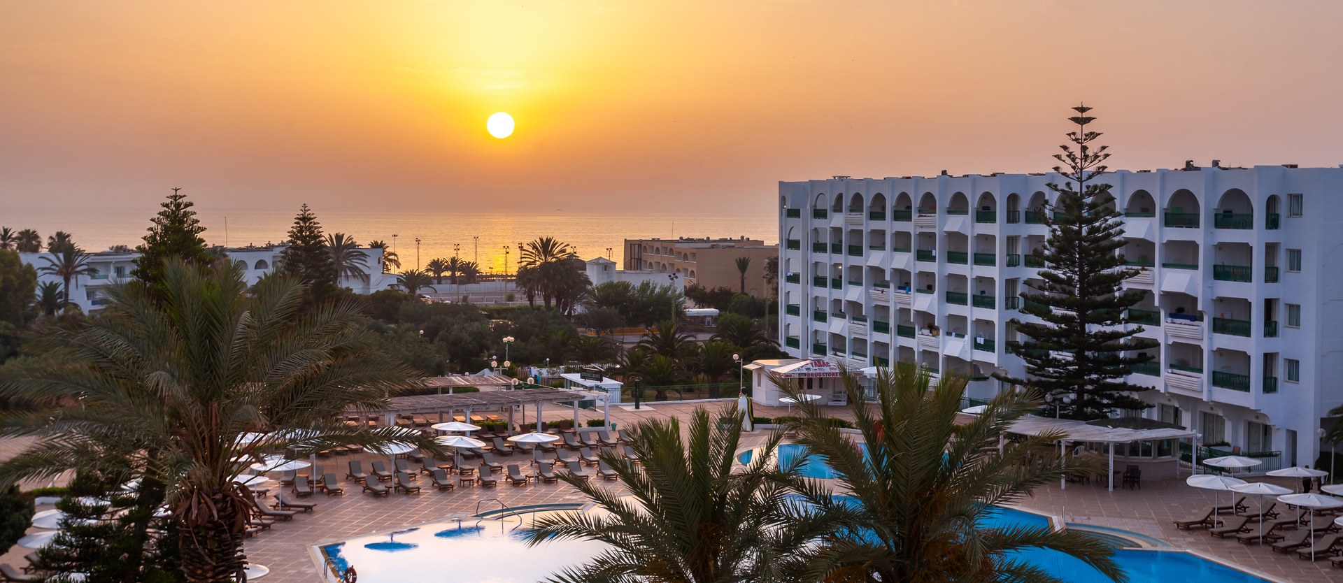 El Mouradi hotel, pool and sunset - JustSunShine Holidays