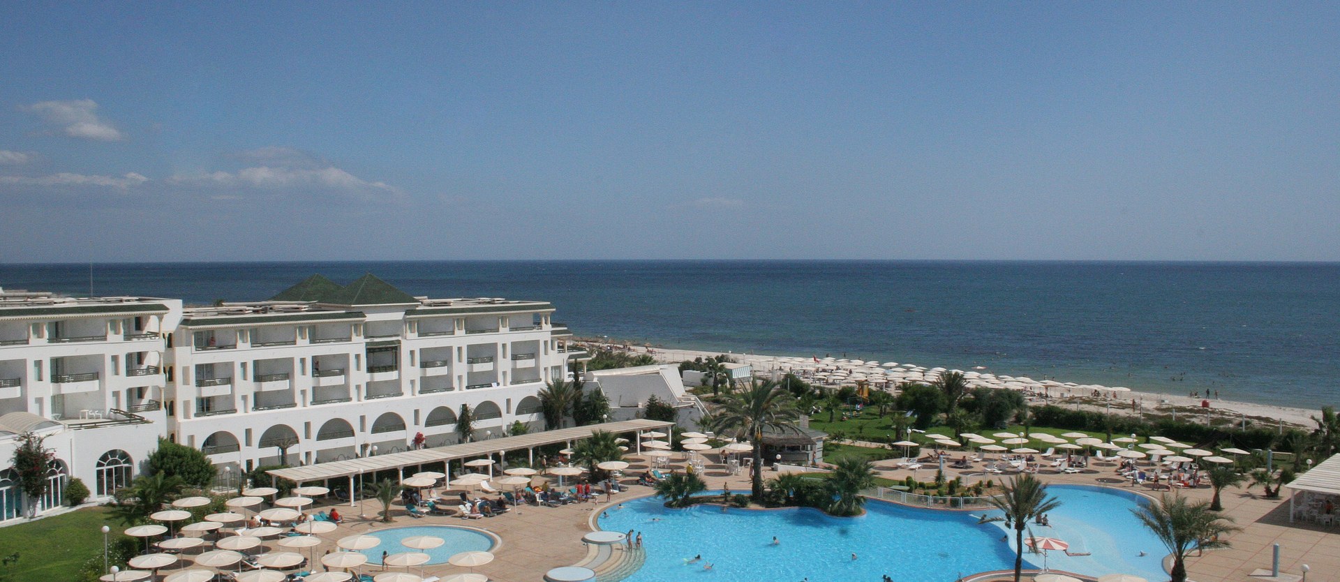 El Mouradi Palm Marina hotel pool and sea view - JustSunShine Holidays